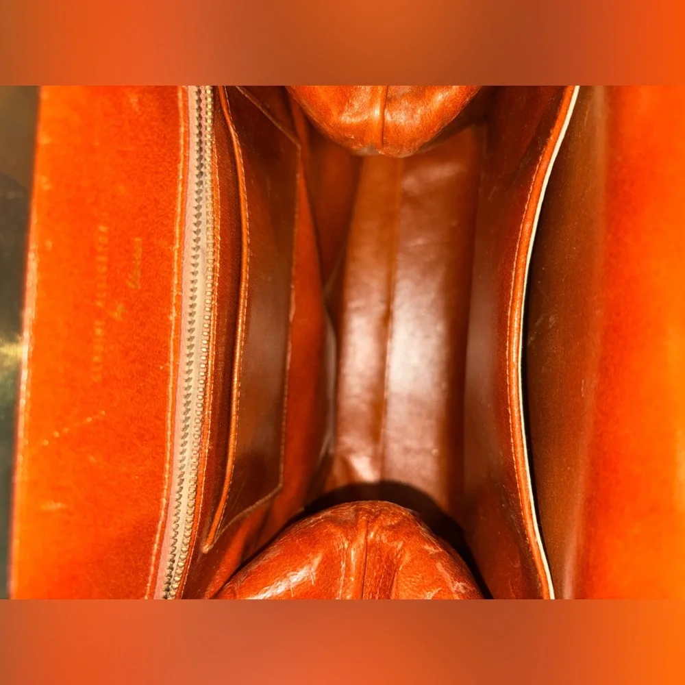 Vintage Vassar Genuine Alligator Satchel Handbag Brown - Picture 9 of 16